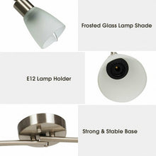 Load image into Gallery viewer, 4-Light Track Light Rotatable Glass Shade Chandelier lamp