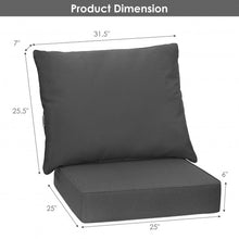 Load image into Gallery viewer, Deep Seat Chair Cushion Pads Set with Rope Belts for Indoor and Outdoor-Gray