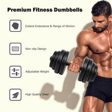 Load image into Gallery viewer, 64 lbs Adjustable Weight Dumbbell Set