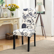 Load image into Gallery viewer, Set of 2 Tufted Upholstered Dining Chair-Black & White