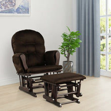 Load image into Gallery viewer, Baby Nursery Relax Rocker Rocking Chair Glider and Ottoman Set-Brown