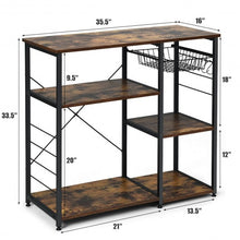 Load image into Gallery viewer, Industrial Kitchen Baker's Rack Microwave Shelf with 6 Hooks
