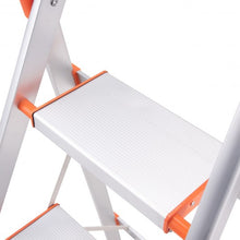 Load image into Gallery viewer, Non-slip 3 Step Aluminum Ladder Folding Platform Stool