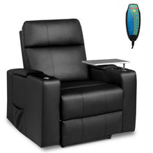 Load image into Gallery viewer, Massage Recliner Chair Seating with Swivel Tray&Remote Control-Black