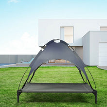 Load image into Gallery viewer, Portable Elevated Outdoor Pet Bed with Removable Canopy Shade-42"