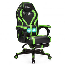 Load image into Gallery viewer, Computer Massage Gaming Recliner Chair with Footrest-Green