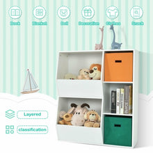 Load image into Gallery viewer, Kids Toy Storage Cabinet Shelf Organizer -White