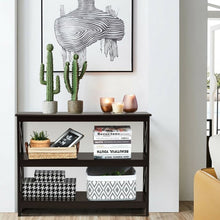 Load image into Gallery viewer, 3-Tier Console X-Design Sofa Side Accent Table-Espresso