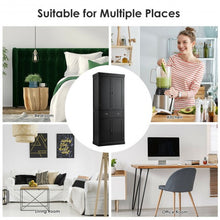 Load image into Gallery viewer, Cupboard Freestanding Kitchen Cabinet w/ Adjustable Shelves-Black