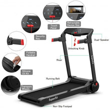 Load image into Gallery viewer, 3HP Folding Electric Treadmill Running Machine with Bluetooth Speaker-Red