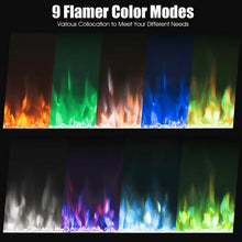 Load image into Gallery viewer, 40 " Electric Fireplace Recessed Wall Mounted with Multicolor Flame