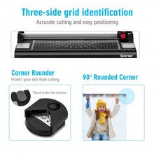 Load image into Gallery viewer, 13" Hot and Cold Paper Trimmer with Corner Rounder and 25 Pouches-Black