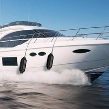 Load image into Gallery viewer, 4 Ribbed Marine 8.5" x 27" Boat Fender Vinyl Bumper-Black