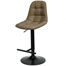 Load image into Gallery viewer, 2Pcs Adjustable Bar Stools Swivel Counter Height Linen Chairs -Brown