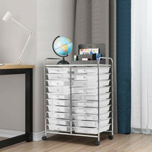 Load image into Gallery viewer, 20 Drawers Storage Rolling Cart Studio Organizer-Clear