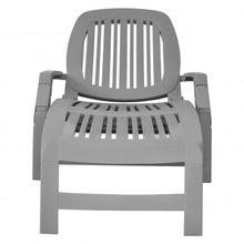 Load image into Gallery viewer, Adjustable Patio Sun Lounger with Weather Resistant Wheels-Gray