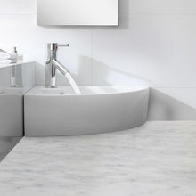 Load image into Gallery viewer, Bathroom Corner Ceramic Vessel Sink with Overflow and Faucet Hole