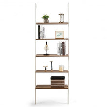 Load image into Gallery viewer, 5-Tier Metal Frame Ladder Shelf -White