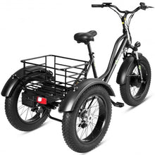 Load image into Gallery viewer, 500 W Electric Adults Tricycle with 20" Fat Tire and Lithium Battery