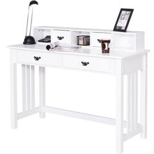 Load image into Gallery viewer, Home Office Writing Mission Computer Desk with 4-Drawer