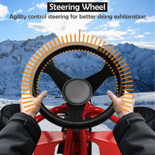 Load image into Gallery viewer, Snow Sled w/ Steering Wheel & Double Brakes Pull Rope Slider