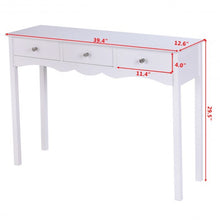 Load image into Gallery viewer, Side Sofa Table with Storage 3-Drawers-white