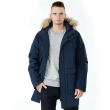 Load image into Gallery viewer, Men's Hooded Insulated Winter Puffer Parka Coat-Navy-XL