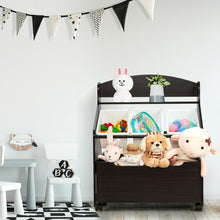Load image into Gallery viewer, Kids Wooden Toy Storage Unit Organizer w/ Rolling Toy Box & Plastic Bins-CF
