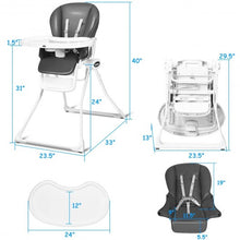 Load image into Gallery viewer, Space Saving Fold Baby High Chair-Gray