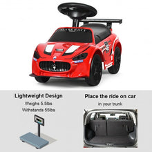 Load image into Gallery viewer, Kids Maserati GT MC Trofeo Ride On Push Car Toddlers Walker