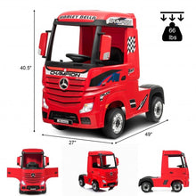Load image into Gallery viewer, 12 V Mercedes Benz Actros Electric Kids Ride on Truck w/ Remote Control & MP3