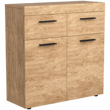 Load image into Gallery viewer, Free Standing Storage Cabinet Floor Cabinet with 2 Drawers Doors and Shelves
