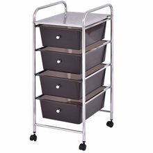 Load image into Gallery viewer, 4 Drawers Metal Rolling Storage Cart