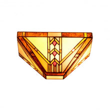 Load image into Gallery viewer, Tiffany-Style 1-Light Wall Sconce with 12" Glass Lampshade
