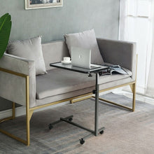 Load image into Gallery viewer, Gray Overbed Rolling Table Food Tray