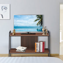 Load image into Gallery viewer, 2-Tier TV Stand w/ Shelves & Metal Frame