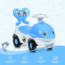 Load image into Gallery viewer, 3-in-1 Baby Walker Sliding Car Pushing Cart Toddler Ride-Blue