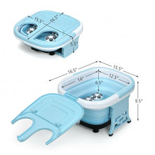 Load image into Gallery viewer, Foldable Foot Spa Bath Motorized Massager with Bubble Red Light Timer Heat-Blue
