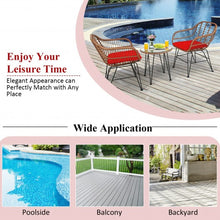 Load image into Gallery viewer, 3 Pcs Patio Rattan Bistro Set with Cushion-Red