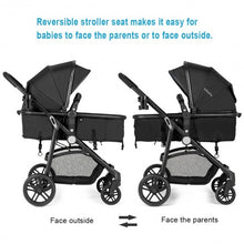 Load image into Gallery viewer, 2-in-1 Foldable Pushchair Newborn Infant Baby Stroller-Black