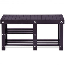 Load image into Gallery viewer, Solid Wooden Shoe Bench Storage Racks