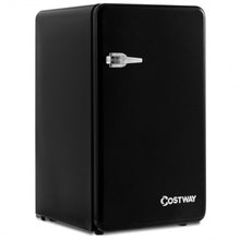Load image into Gallery viewer, 3.2 Cu Ft Retro Compact Refrigerator w/ Freezer Interior Shelves Handle-Black