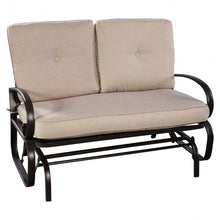 Load image into Gallery viewer, Outdoor Patio Cushioned Rocking Bench Loveseat