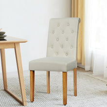 Load image into Gallery viewer, Set of 2 Tufted Dining Chair -Beige