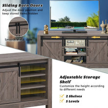 Load image into Gallery viewer, 55" TV Sliding Barn Door Entertainment Center