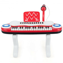 Load image into Gallery viewer, 37-key Kids Toy Keyboard Piano with Microphone-Red