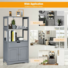 Load image into Gallery viewer, Bathroom Storage Cabinet with Drawer and Shelf Floor Cabinet-Gray