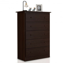 Load image into Gallery viewer, Functional Storage Organized Dresser with 5 Drawer-Espresso