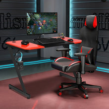 Load image into Gallery viewer, Computer Gaming Desk with Large Carbon Fiber Surface