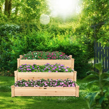 Load image into Gallery viewer, 3 Tier Elevated Wooden Vegetable Garden Bed